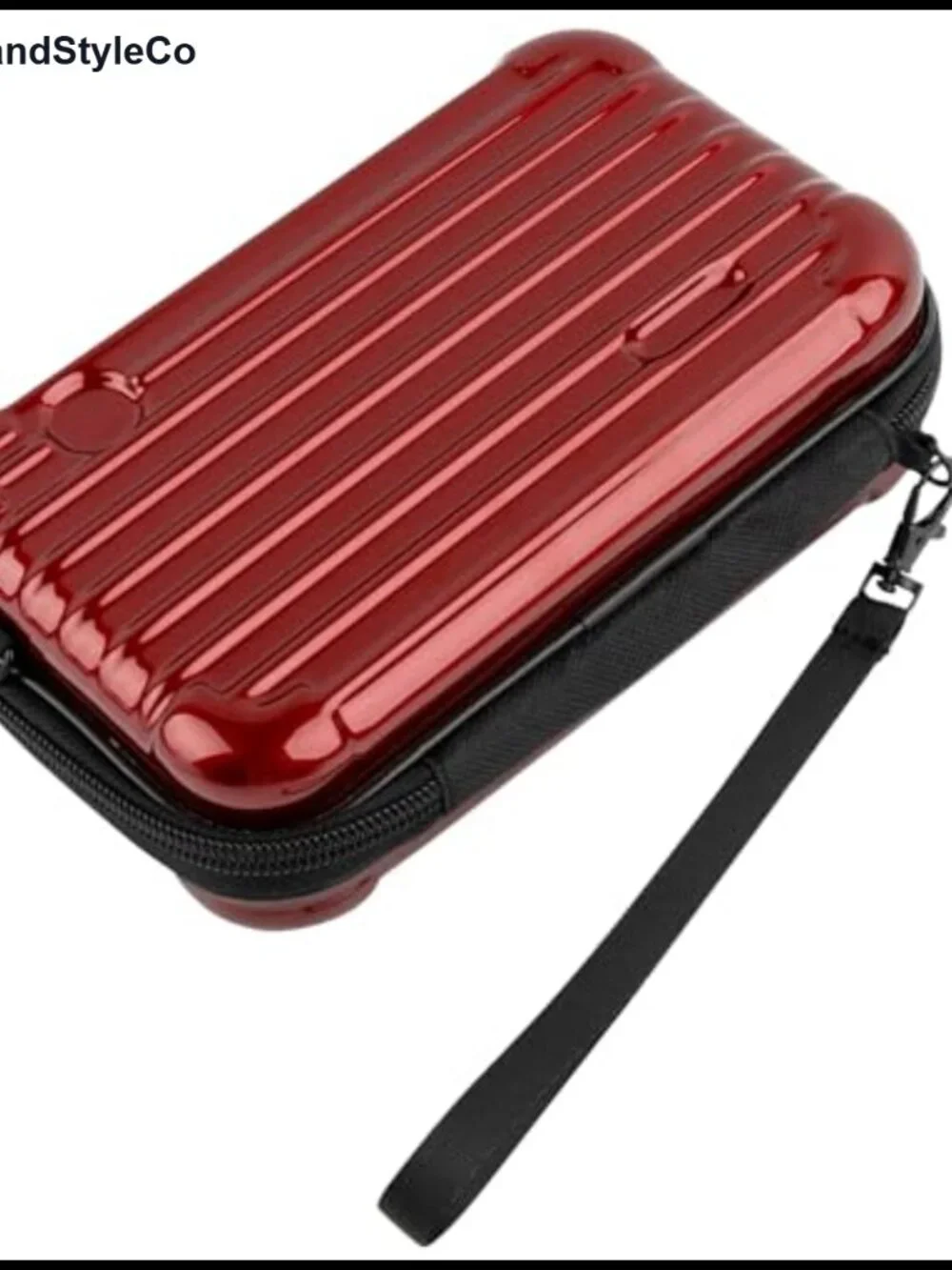 Hard Shell Cosmetic Case Mini Suitcase Purse Crossbody Bag with Detachable Strap